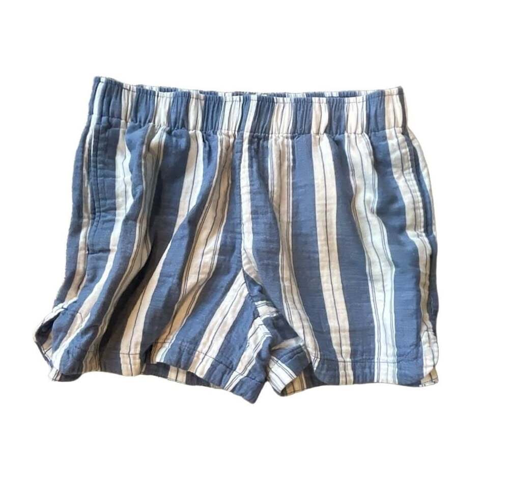 Old Navy Shorts Size M Blue White Striped Comfort Waistband